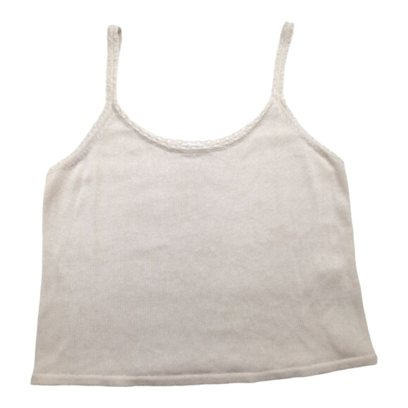 Reformation Tops - Reformation Tank Women XL Wisteria Top Boho Beach Ribbed Knit Cami Linen Cream